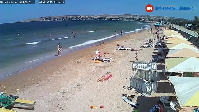 Пляж в Щёлкино, 22.08.2015 - Time-lapse с камеры 5