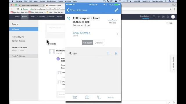 The Free Zoho CRM Mobile App Demonstration Lesson 9 смотреть онлайн