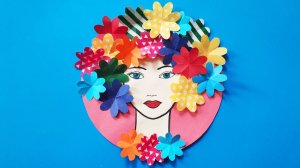 Аппликация "Портрет мамы". Поделка ко Дню Матери своими руками.