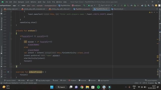 Part 5 || Rock Paper Scissor in Android Studio смотреть онлайн