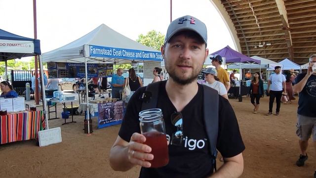 Фермерский рынок в Америке, в Техасе. Показываем, что и почем продают. Пробуем камбучу в 40 градусо смотреть онлайн