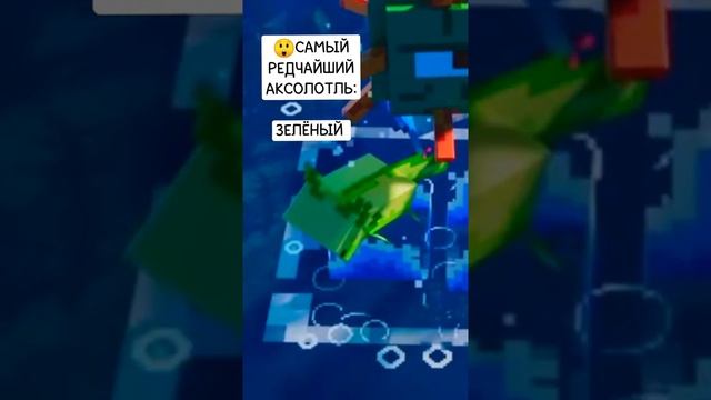 САМЫЙ РЕДЧАЙШИЙ АКСОЛОТЛЬ В МАЙНКРАФТ: ЗЕЛЁНЫЙ | #shorts смотреть онлайн