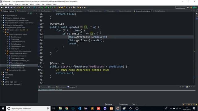 JAVA: Les Indispensables Généricité TP final Smartdrive | Wetic смотреть онлайн