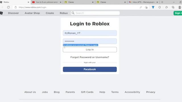 unknown error occurred. please try again. roblox 2021?!?!?! смотреть онлайн