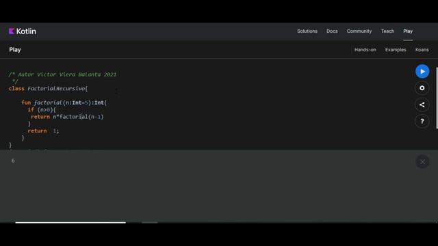 Factorial Recursivo en Kotlin смотреть онлайн