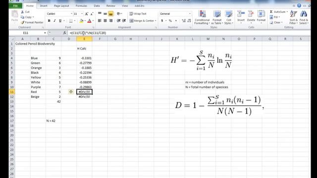 Using Excel to Calculate Biodiversity смотреть онлайн