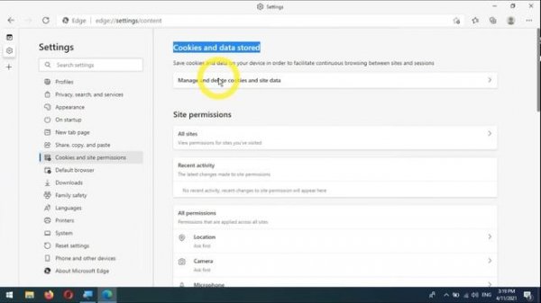 How to Enable Microsoft edge cookies