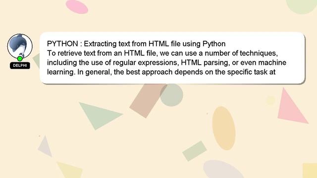 PYTHON : Extracting text from HTML file using Python смотреть онлайн
