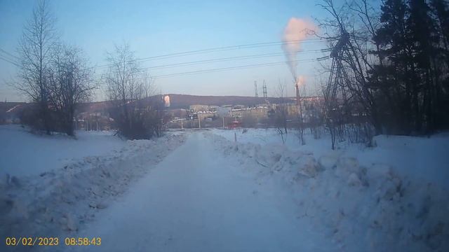 Видео за 03.03.2023 года еду на работу вид задней камеры