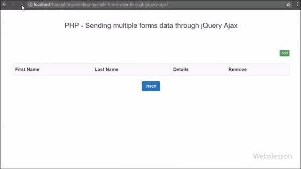 PHP - How to Insert Multiple Form Data using JQuery Ajax