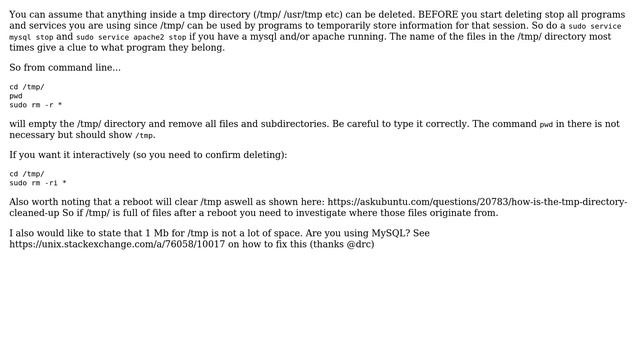 Ubuntu: How to clean tmp? (7 Solutions!)