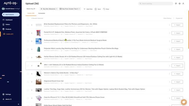 Use Filters On The Product Drafts Page In AutoDS | Drafts Management смотреть онлайн