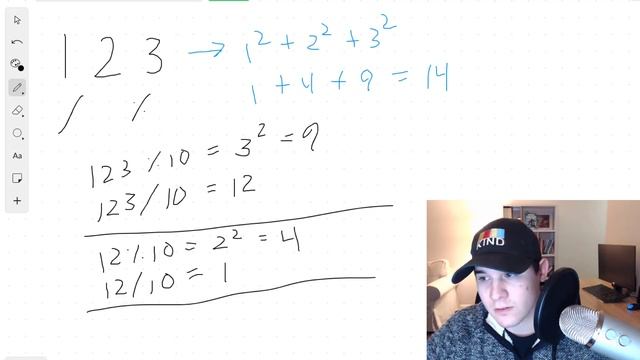Google Coding Interview Question - Happy Number (Cycle Detection) [LeetCode] смотреть онлайн