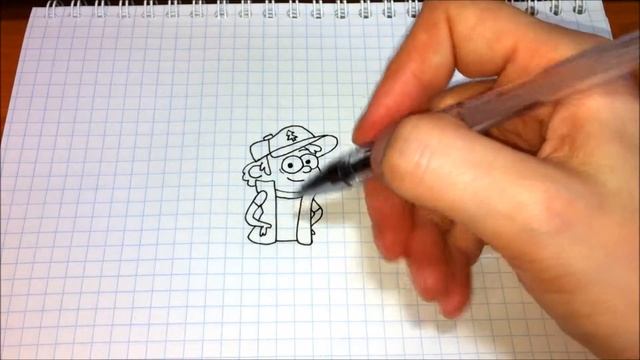 Easy drawings #184 How to draw a Dipper of Gravity Falls смотреть онлайн