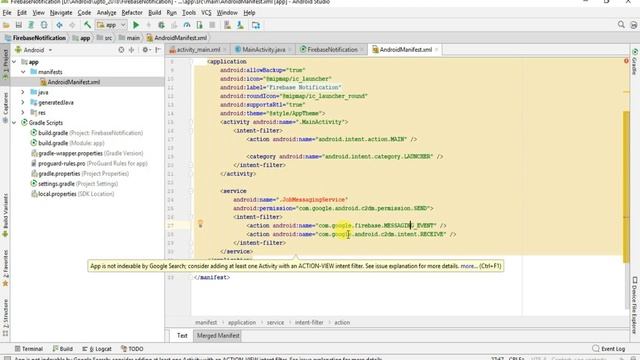 Android Push Notification using Firebase (Image & Text in Hindi) смотреть онлайн