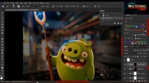 Angry Birds Green Pig Photoshop Tutorial how to create lighting in Photoshop