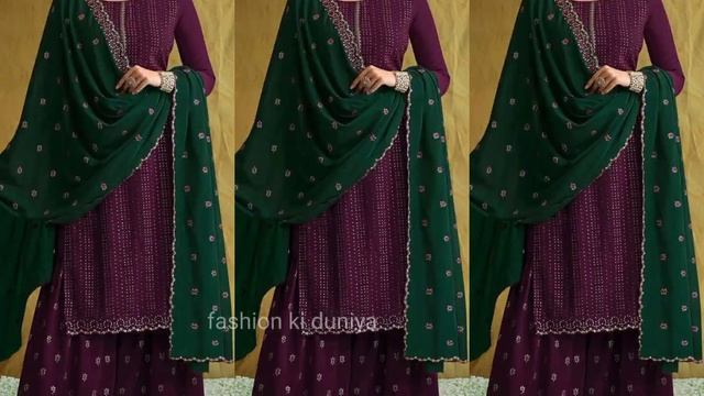 Top 50 Trending colour combination ideas for new dresses ll New colour contrast dupatta suit смотреть онлайн