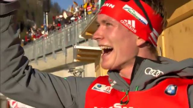 Финиш Йоханнеса Бё и объятия с братом на финише