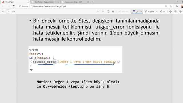 WP 07.06 PHP - Hata Yönetimi смотреть онлайн