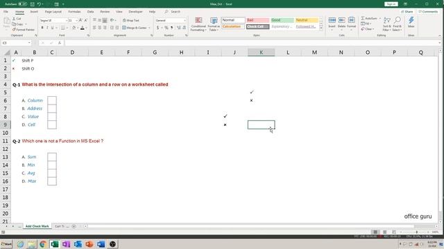 How to Insert Tick Mark in Excel in Hindi смотреть онлайн