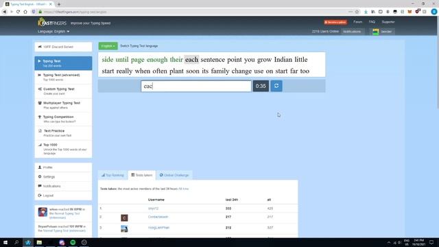 240 WPM 10FastFingers Typing ex-World Record (241 WPM) смотреть онлайн