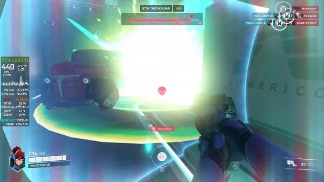 600 FPS 1440p OVERWATCH 2 powered by GeForce RTX 3060 Ti смотреть онлайн