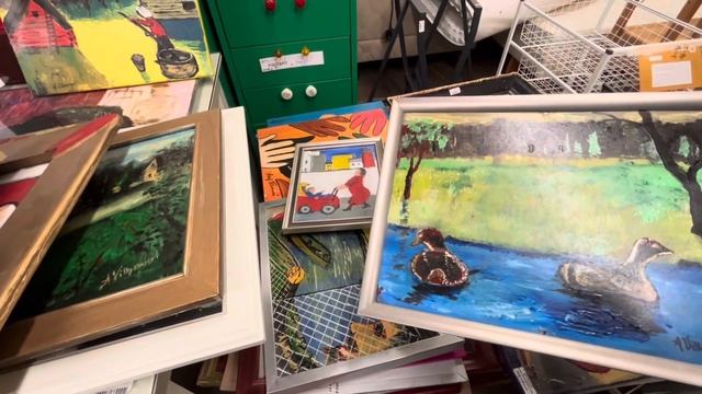 Литография 18 века / обзор бижутерии и посуды / барахолка / секондхенд в Финляндии