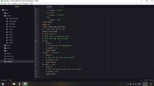 Làm game với RenPy - Phần 3: Lệnh đặt tên nhân vật và cách tạo tình huống. смотреть онлайн