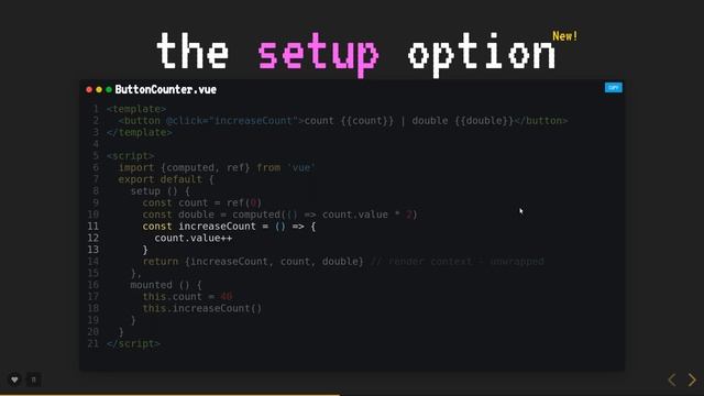 Vue.js 3.0 Обзор. Новые фичи, setup option, Composition API смотреть онлайн
