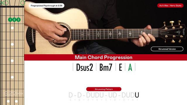 As It Was Guitar Cover Harry Styles 🎸|Tabs + Chords| смотреть онлайн