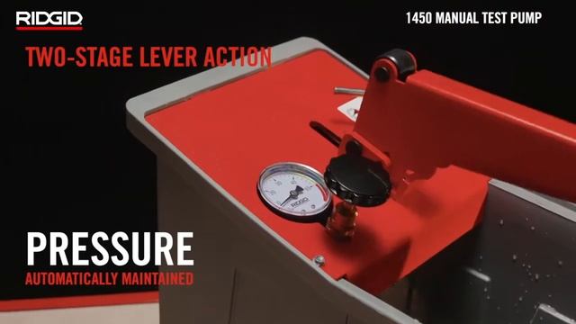 Ручной опрессовщик RIDGID 1450 опрессовка трубопровода под давлением. Испытание труб опрессовщиком. смотреть онлайн