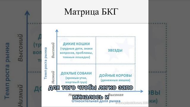 Матрица БКГ. Стратегия бизнеса.