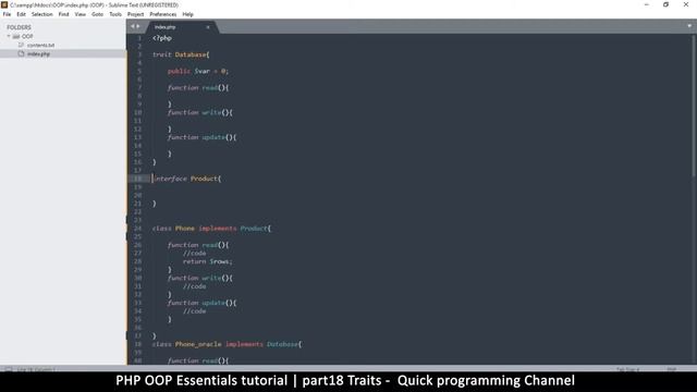 #18 PHP Object Oriented Programming Basics - OOP | Traits | Quick programming tutorial смотреть онлайн