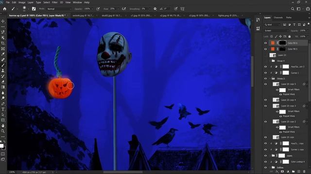 Halloween Photoshop Art Horror Show Ep 2 | Photo Manipulation Speed Art смотреть онлайн