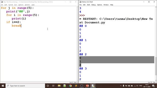 break and continue statements in Python (in Hindi) смотреть онлайн