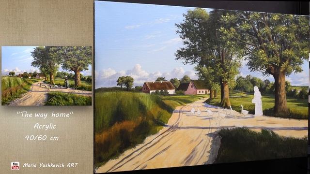 Summer Landscape Painting | Acrylic Painting 