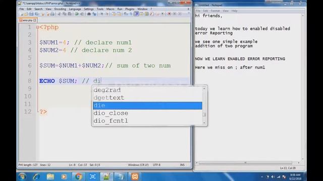Part - 15 Beginner PHP Tutorial- Error Reporting смотреть онлайн