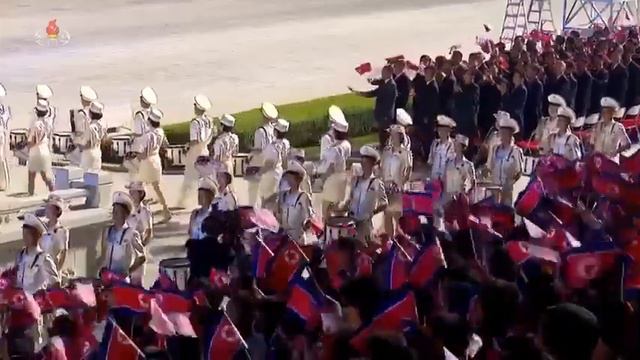 National Anthem Of DPR Korea - Flag Raising Ceremony 73rd State Founding Anniversary 2021 Pyongyang