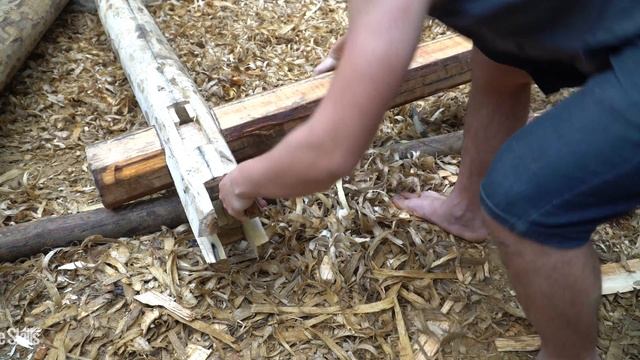How To Build House, Full Shelter Build With Hand Tools | Primitive Skills