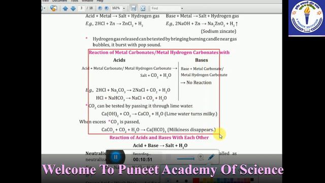 Acids, Bases And Salts| Class-10| Chapter-2| Part-2 Video #Chemistry10th