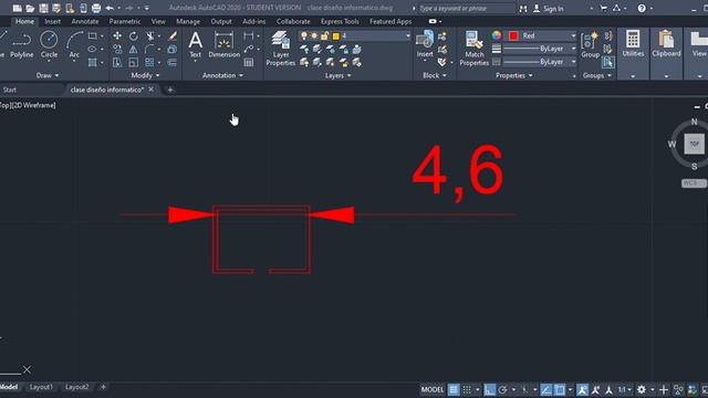 Autodesk AutoCAD 2020 STUDENT VERSION Clase diseño informatico, Comandos dwg 2020 03 26 13 14 1 смотреть онлайн