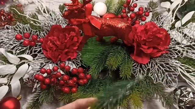 МАСТЕР КЛАСС - Как сделать красивую Новогоднюю композицию своими руками смотреть онлайн