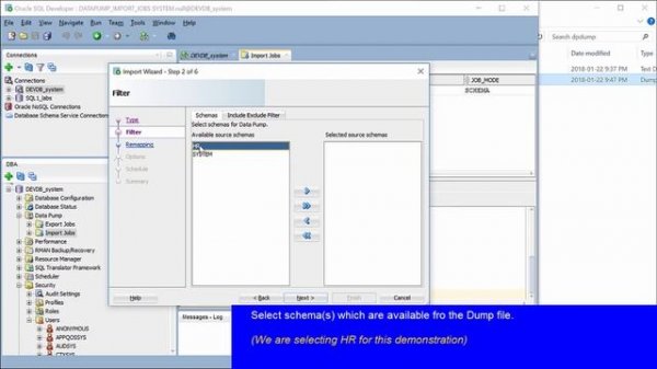 SQL Developer: IMPORT tables, schemes or whole database via Oracle SQL Developer.