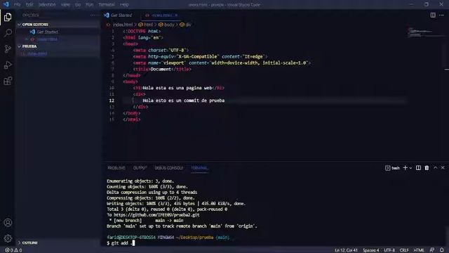 Integrando Git Bash en Visual Studio Code para Windows y entendiendo git push y git pull para GitHu смотреть онлайн