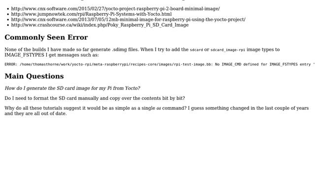 Raspberry Pi: How do I use Yocto to build an sdcard image for my Raspberry Pi 3 Model B? смотреть онлайн