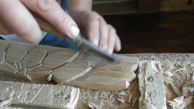 Woodcarving  Резьба по дереву  Угловая полка Тюльпаны