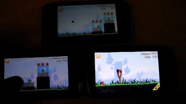 3 x angry birds iPhone, Nokia N8 and Nexus one | Review смотреть онлайн