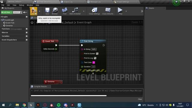 Unreal Engine Blueprint başlangıç dersleri - Bölüm:1 (Proje oluşturma, Kodlamanın Mantığı, Eventler смотреть онлайн