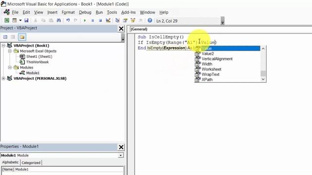 Excel VBA Tutorial for Beginners #10 Check If Cell Is Empty смотреть онлайн