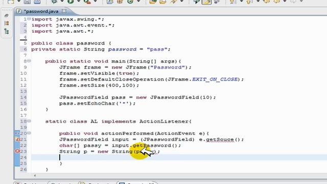 Java Swing/GUI Tutorial: Create a Password Field- Password Protecting Program смотреть онлайн